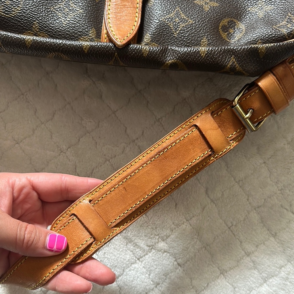 Louis Vuitton Brown Tan Monogram Messenger Bag - Picture 6 of 16
